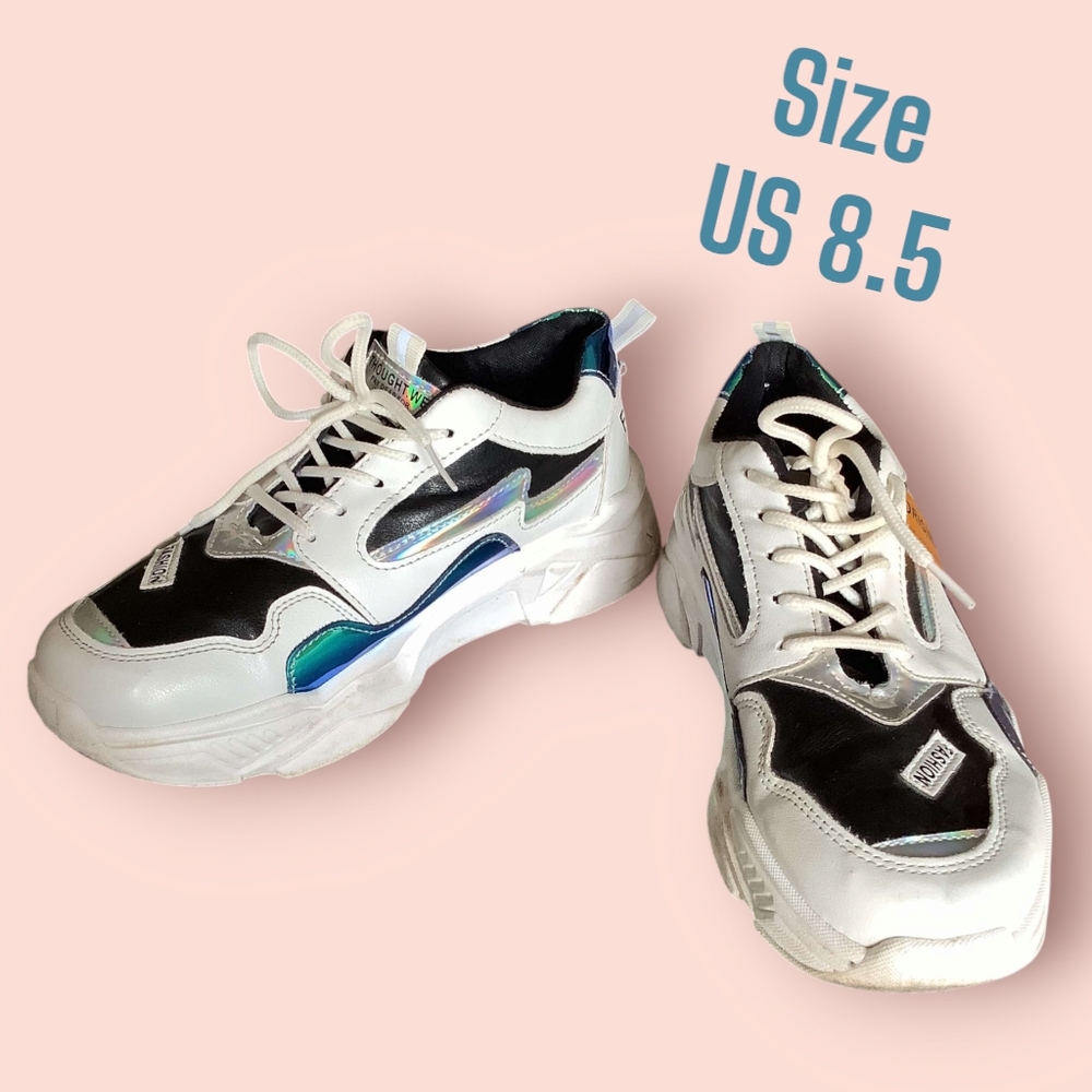 Platform sneakers size 8.5 patchwork